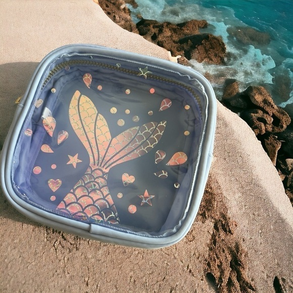 NWT - Mermaid Tail - Makeup Bag- Snack Bag - Purple - Picture 9 of 9